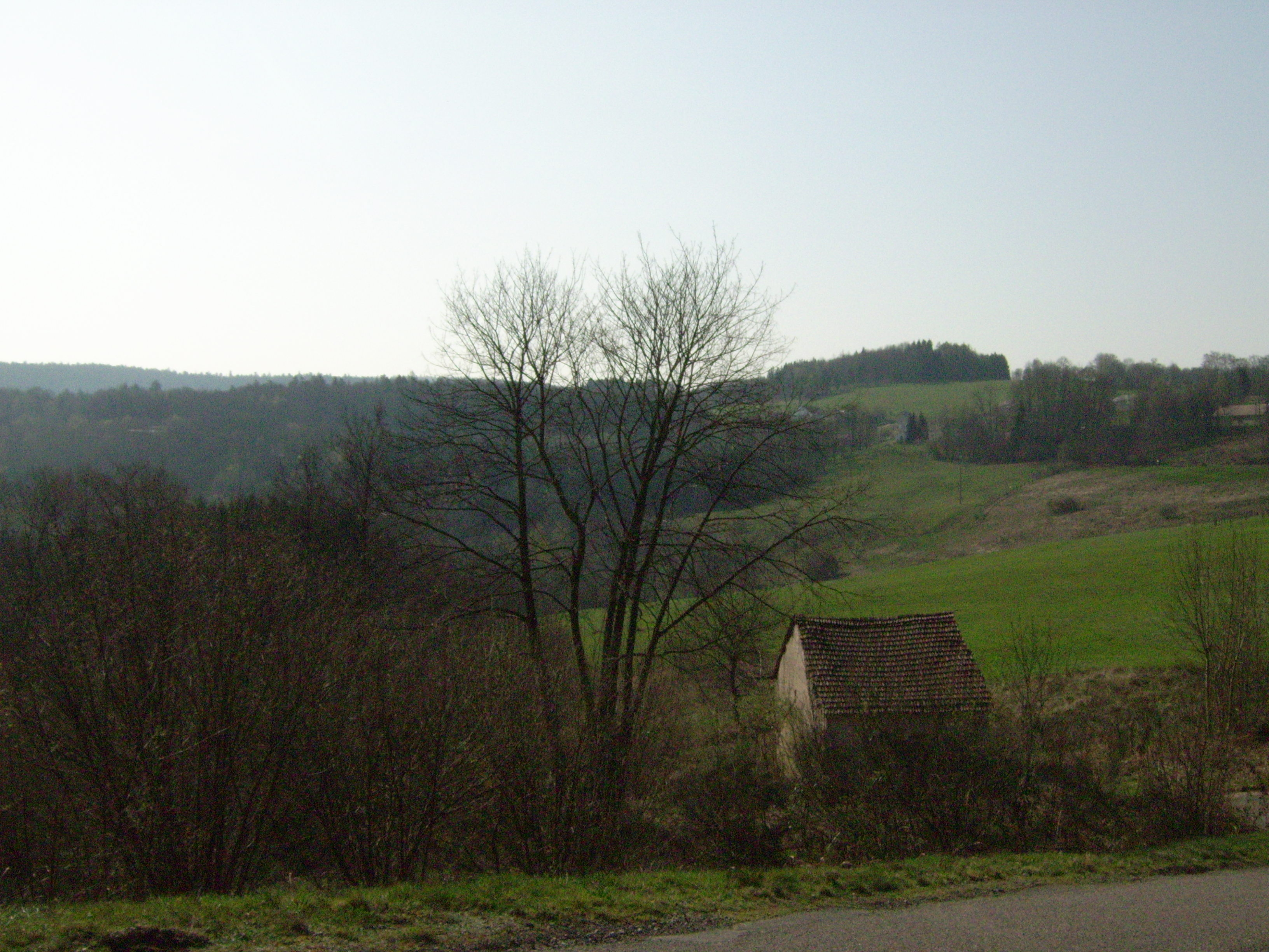 Paysage de transition entre Vôge et Vosges Moyennes, près de Remiremont
